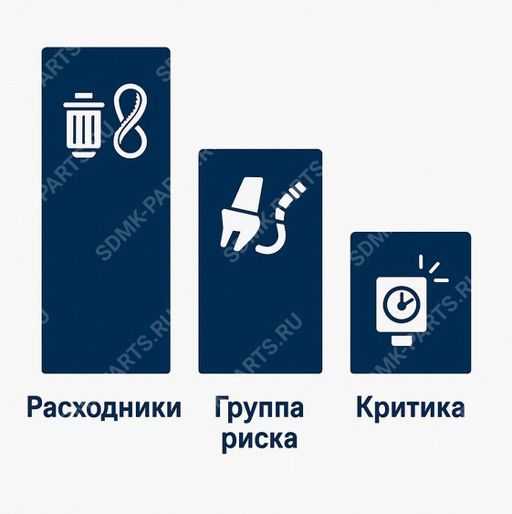 Категории запчастей для склада спецтехники.